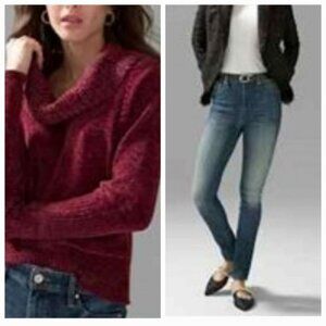 WHITE HOUSE BLACK MARKET Bundle - Jeans + Sweater - 4/XS